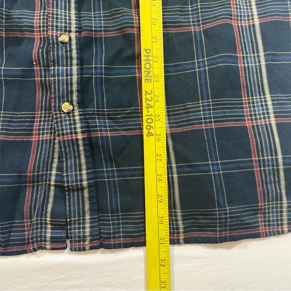 Timber Trail Men’s Shirt Classic Navy Plaid Button-Down Shirt long sleeve - Picture 7 of 10